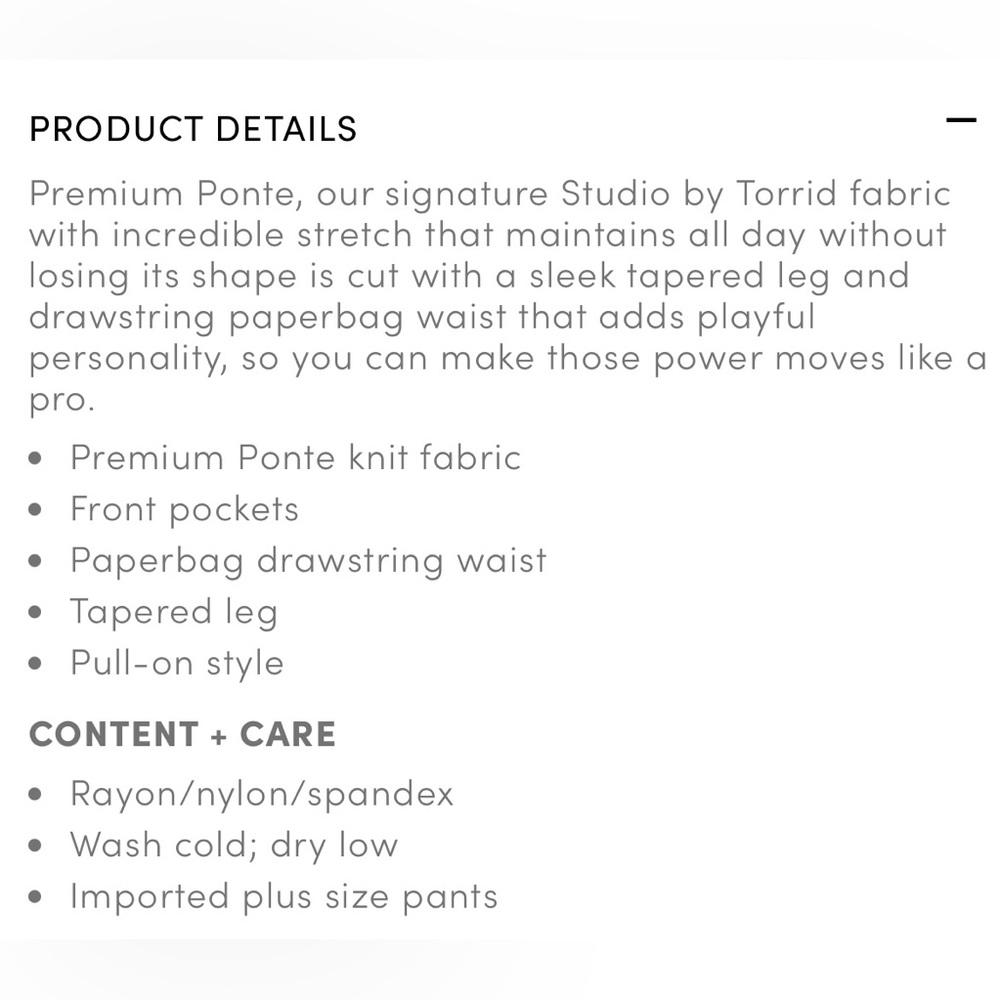 ⛄️HP🌞Torrid Slim Taper Studio Luxe Ponte High-Rise Tie-Front Pants, Size 2xl - Picture 2 of 11
